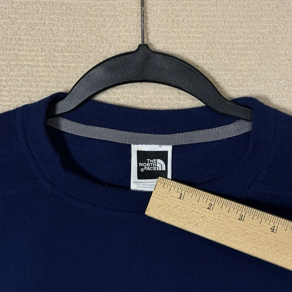 The North Face Fleece Pullover XL Navy Blue Crewneck Sleeve Pocket Lightweight